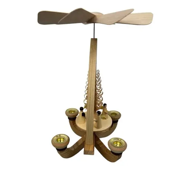 German Christmas Candle Pyramid Wood Windmill Choir Hand Made - Picture 6 of 10